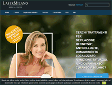 Tablet Screenshot of depilazionelasermilano.it